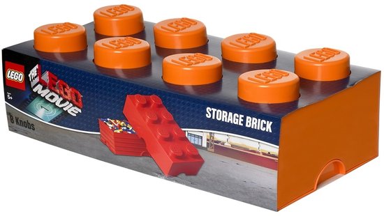 Boxart van Opbergbox - 8-Brick Oranje (Opbergboxen), LEGO Opbergbox