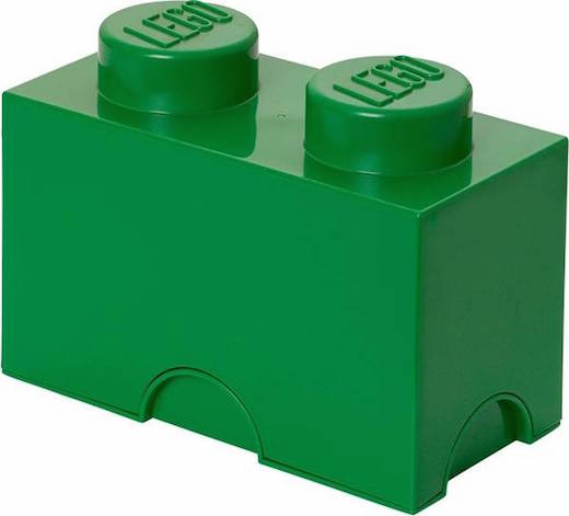 Boxart van Opbergbox - 2-Brick Donkergroen (Opbergboxen), LEGO opbergbox