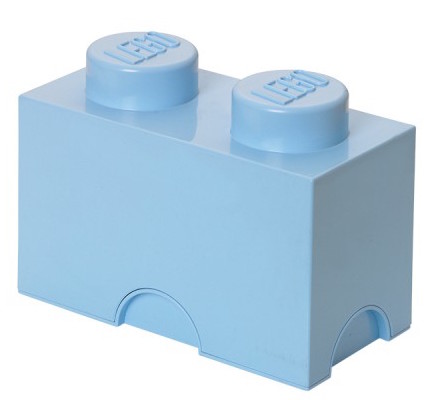 Boxart van Opbergbox - 2-Brick Lichtblauw (Opbergboxen), LEGO opbergbox