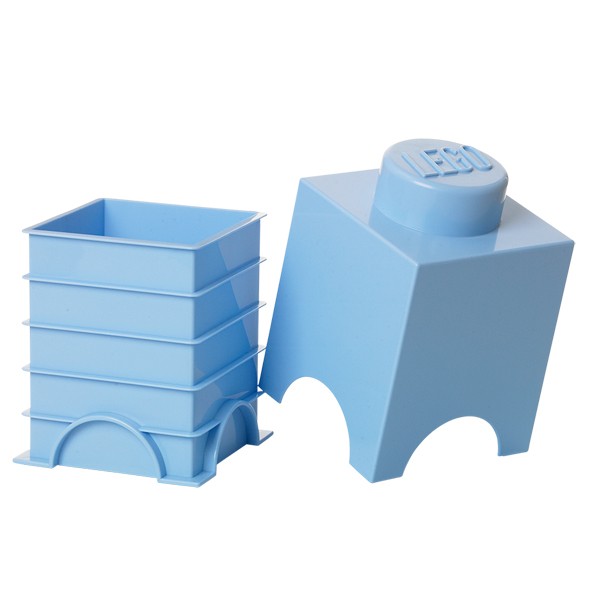 Boxart van Opbergbox - 1-Brick Lichtblauw (Opbergboxen), Lego Opbergbox