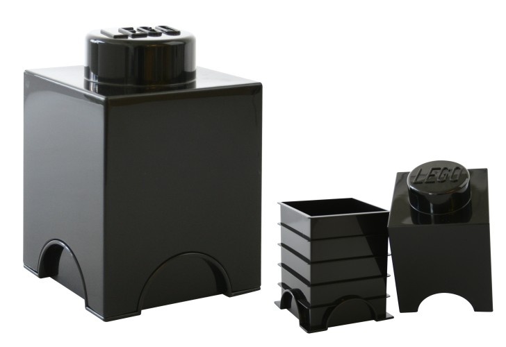 Boxart van Opbergbox - 1-Brick Zwart (Opbergboxen), LEGO Opbergbox