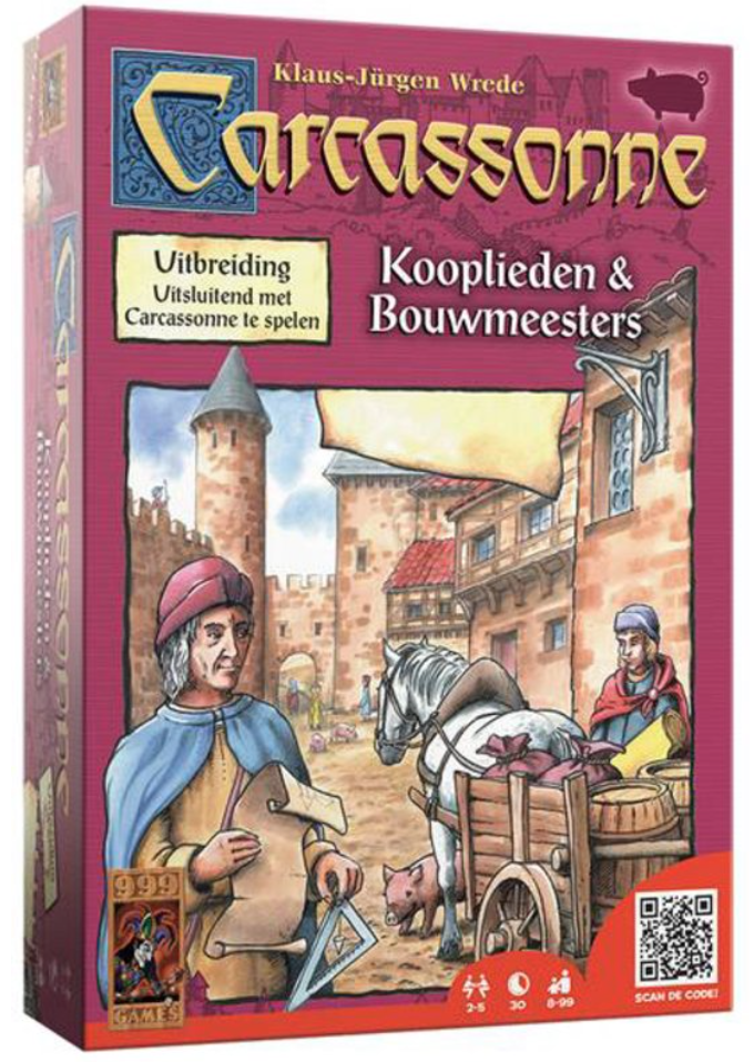 Carcassonne: Uitbreiding Kooplieden en Bouwmeesters (Bordspellen), 999 Games