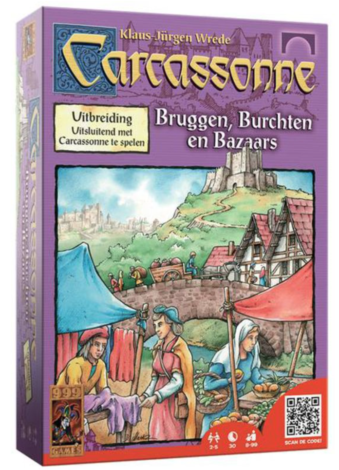 Carcassonne: Uitbreiding Bruggen, Burchten en Bazaars (Bordspellen), 999 Games