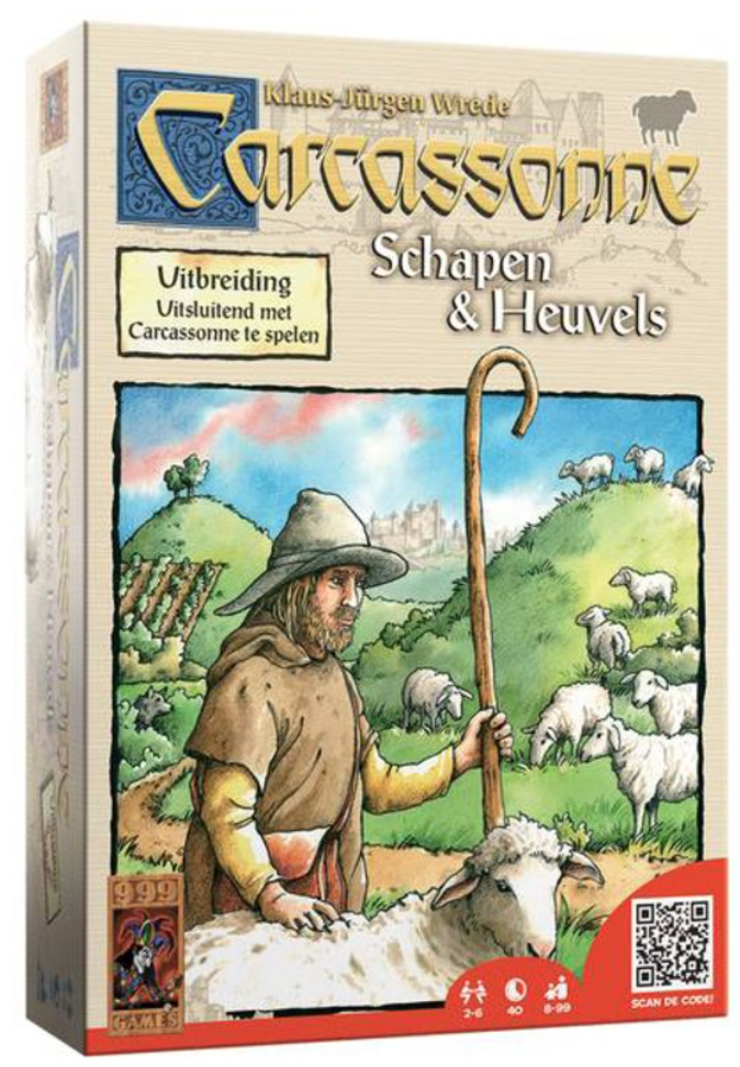 Carcassonne: Uitbreiding Schapen & Heuvels (Bordspellen), 999 Games