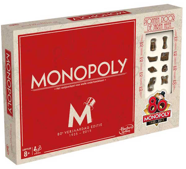 Monopoly: 80ste Verjaardag Editie Nederland (Bordspellen), Hasbro Games