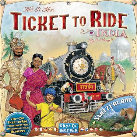 Ticket to Ride: India & Zwitserland (Bordspellen), Days of Wonder