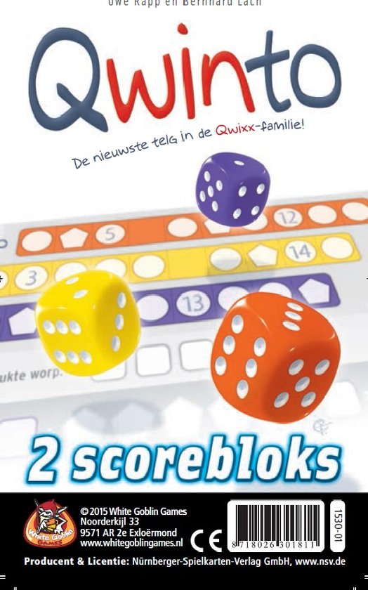 Qwinto Scorebloks (Bordspellen), White Goblin Games