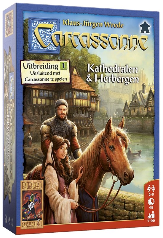 Carcassonne Uitbreiding: Kathedralen & Herbergen (nieuwe stijl) (Bordspellen), 999 Games