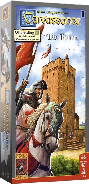 Carcassonne: Uitbreiding De Toren (Nieuwe Stijl) (Bordspellen), 999 Games