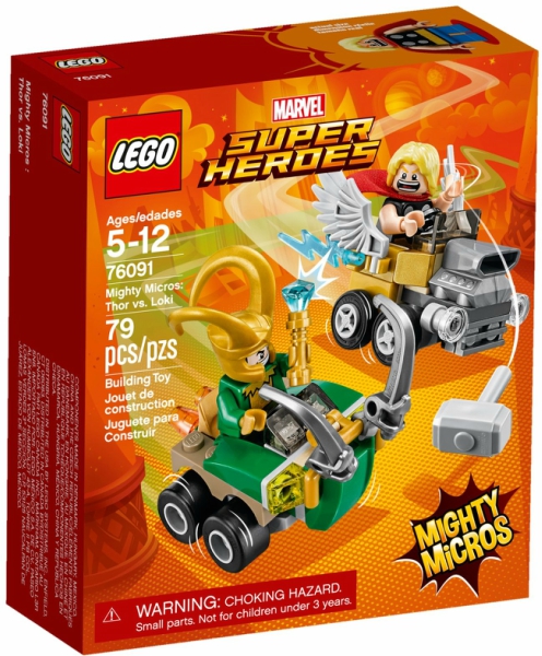 Boxart van Mighty Micros: Thor vs. Loki (Marvel Super Heroes) (76091) (Marvel), Marvel Super Heroes