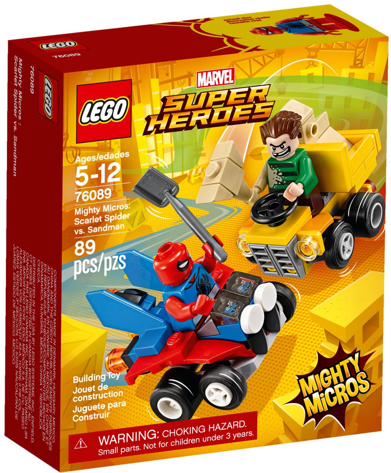 Boxart van Mighty Micros: Scarlet Spider vs. Sandman (Marvel Super Heroes) (76089) (Marvel), Marvel Super Heroes