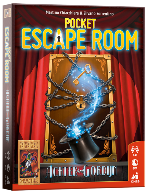 Pocket Escape Room: Achter het Gordijn (Bordspellen), 999 Games