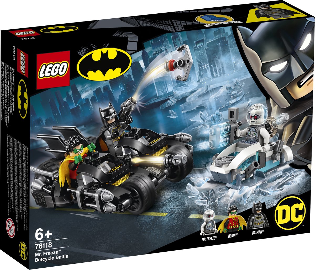 Boxart van Batman Mr. Freeze Het Batcycle-gevecht (DC Super Heroes) (76118) (DCSuperheroes), DC Super Heroes