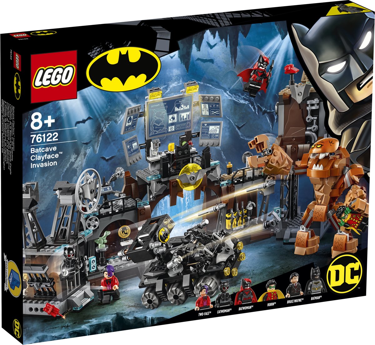 Boxart van Batman Batcave Invasie Clayface (DC Super Heroes) (76122) (DCSuperheroes), DC Super Heroes