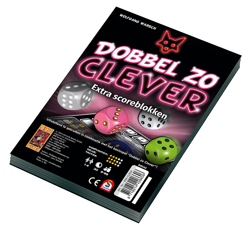 Dobbel zo Clever Scoreblok (Bordspellen), 999 Games