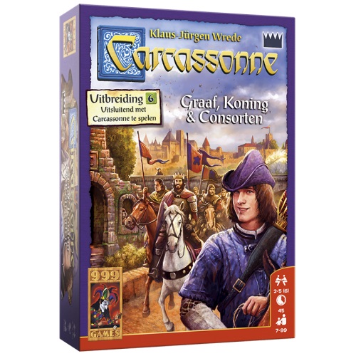 Carcassonne: Uitbreiding Graaf, Koning en Consorten (Nieuwe Stijl) (Bordspellen), 999 Games
