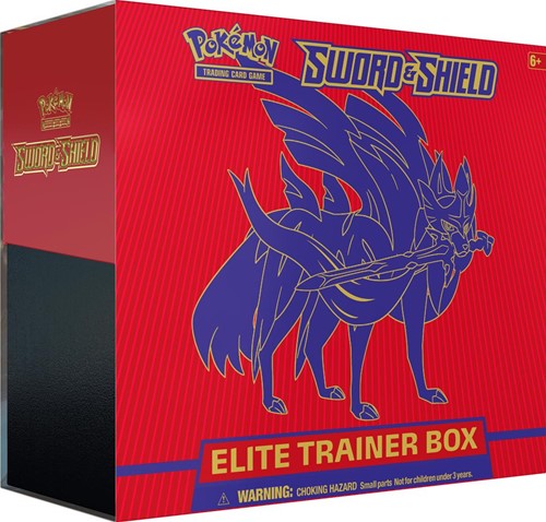 Pokemon TGC Sword & Shield - Elite Trainer Box Rood of Blauw (Pokemon), The Pokemon Company