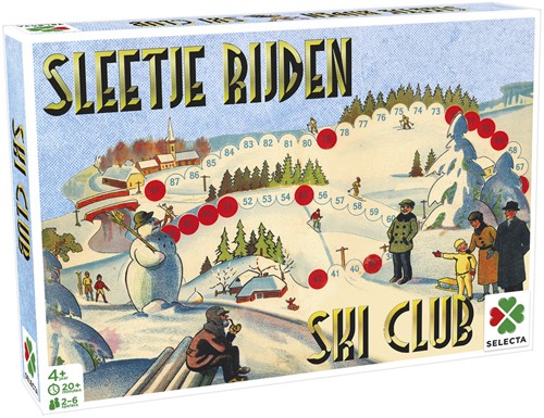 Spellen van Toen: Sleetje Rijden / Ski Club (Bordspellen), Selecta Spellen