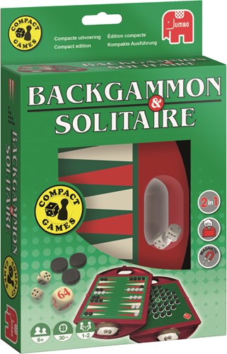Backgammon & Solitaire Reiseditie (Bordspellen), Jumbo