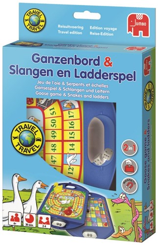 Ganzenbord / Slangen & Ladderspel Reiseditie (Bordspellen), Jumbo