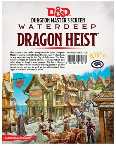 Dungeons & Dragons (D&D): Waterdeep Dragon Heist DM Screen (Bordspellen), GaleForce9