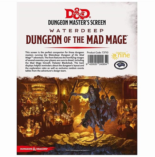 Dungeons & Dragons (D&D): Dungeon of the Mad Mage DM Screen (Bordspellen), GaleForce9