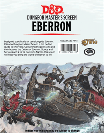 Dungeons & Dragons (D&D): Eberron DM Screen  (Bordspellen), GaleForce9