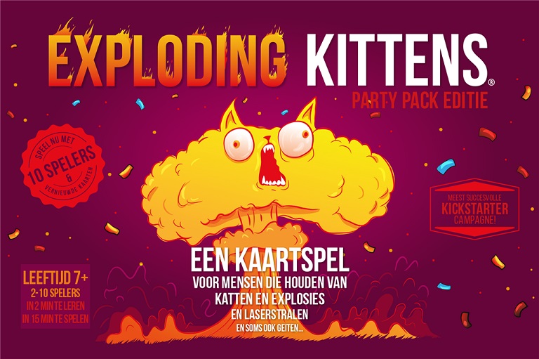 Exploding Kittens Uitbreiding: Party Pack (NL) (Bordspellen), Exploding Kittens
