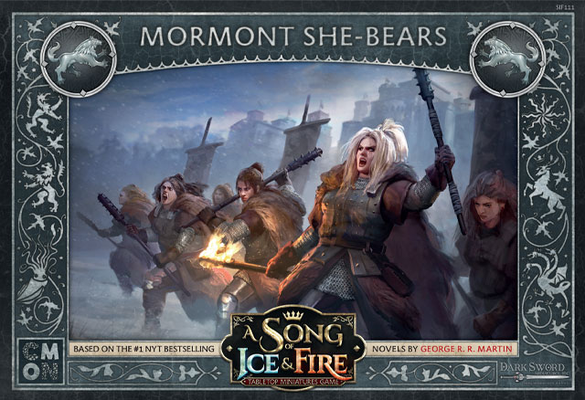 A Song Of Ice & Fire Uitbreiding: Stark Mormont She-Bears (Bordspellen),  Cool Mini Or Not