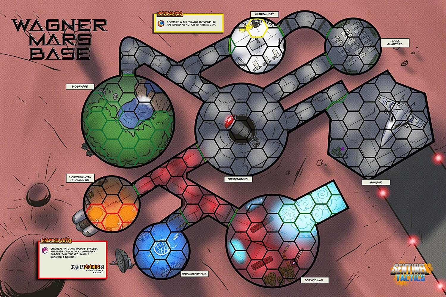 Sentinel Tactics Uitbreiding: Wagner Mars Base (Bordspellen), Greater Than Games