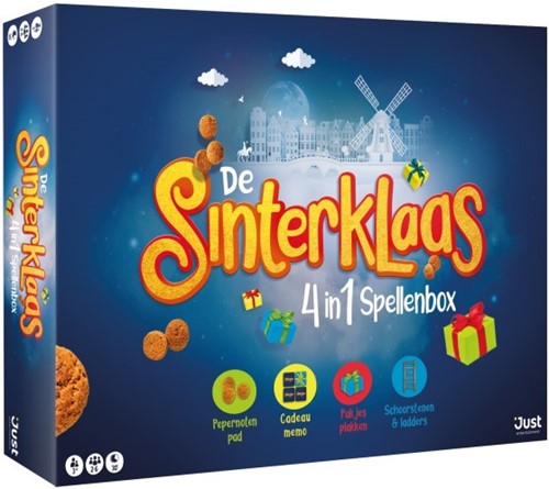 De Sinterklaas 4-in-1 Spellenbox (Bordspellen), Just Games