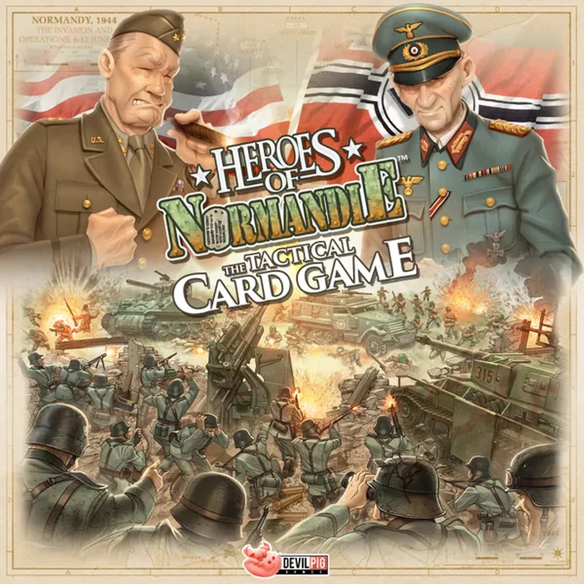 Heroes of Normandy: The Tactical Cardgame (Bordspellen), Devilpig Games