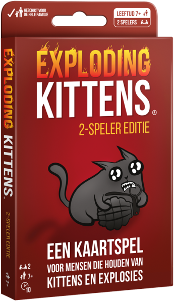 Exploding Kittens - 2 Spelers Editie (Bordspellen), Exploding Kittens