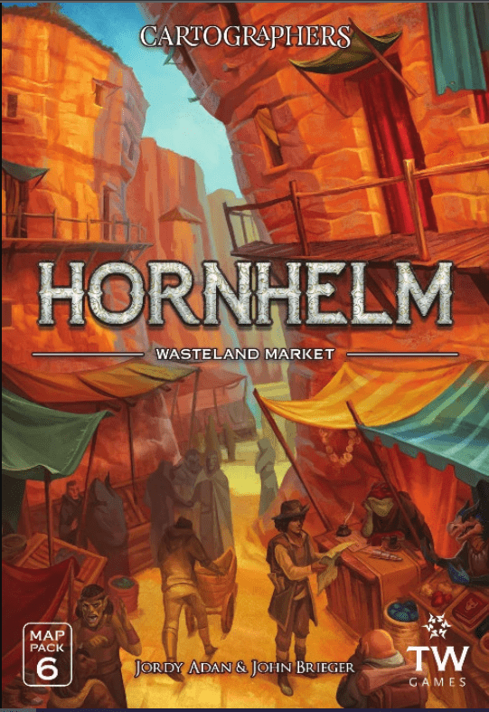 Cartographers Map Pack 6: Hornhelm – Wasteland Market (Bordspellen), Thunderworks Games