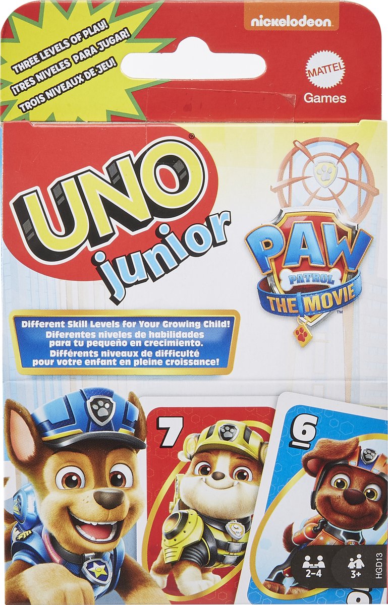 Uno Junior: Paw Patrol (Bordspellen), Mattel Games