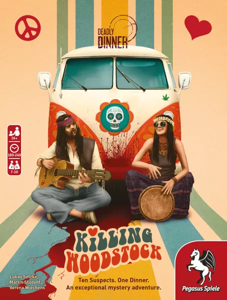 Deadly Dinner: Killing Woodstock (Bordspellen), Pegasus Spiele