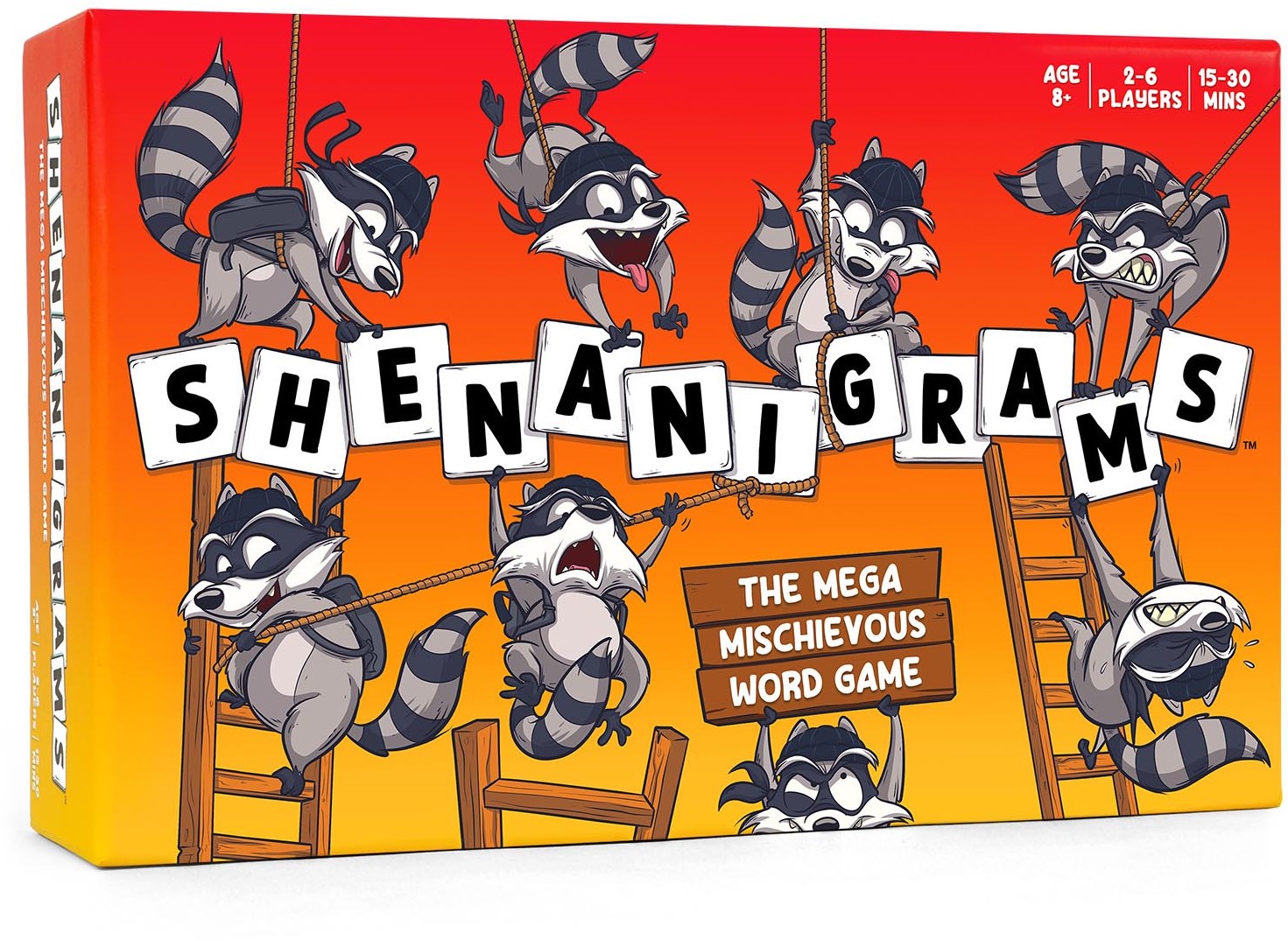 Shenanigrams: The Mega Mischievous Word Game (Bordspellen), Happy Yeti Games