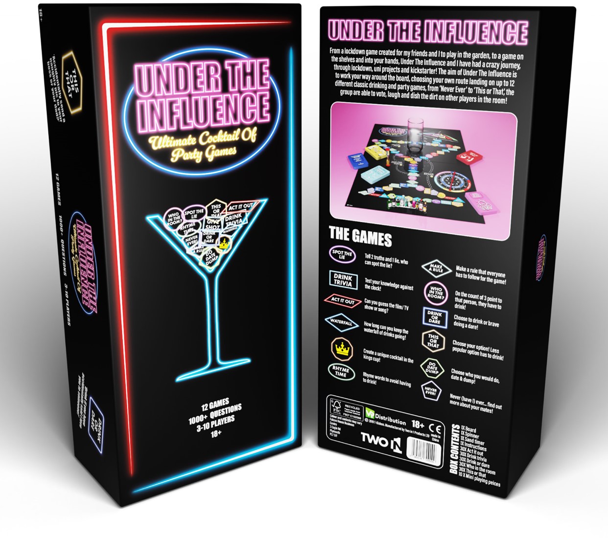 Under The Influence - Party Game (Bordspellen), Two in 1