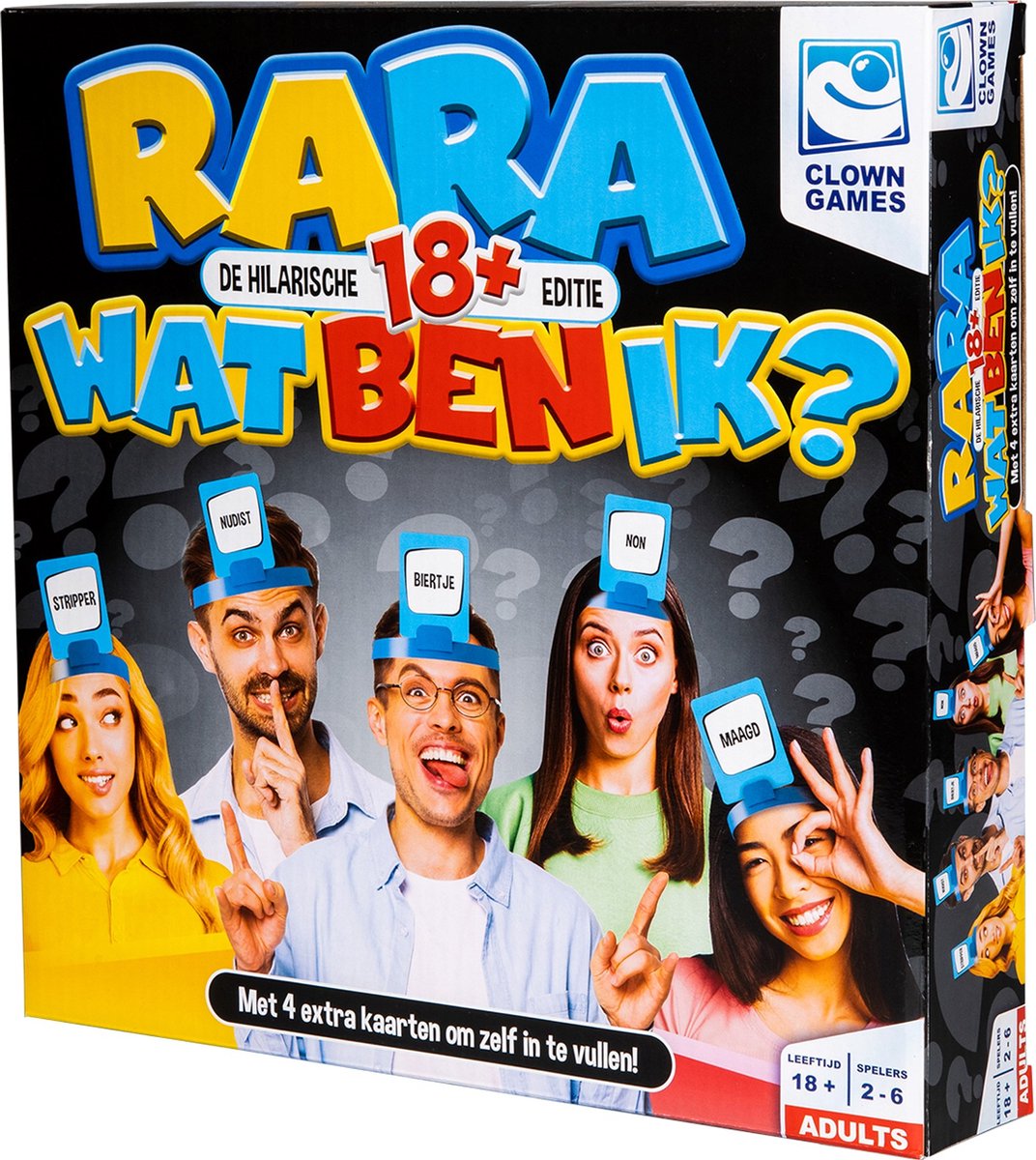 Ra Ra Wat ben ik - De Hilarische 18+ Editie (Bordspellen), Clown Games