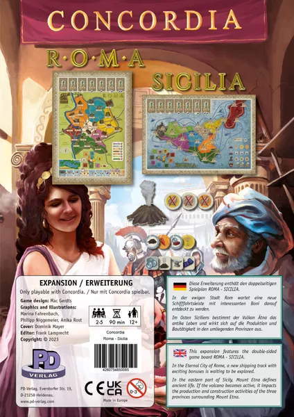 Concordia Uitbreiding: Roma - Sicilia (Bordspellen), PD-Verlag