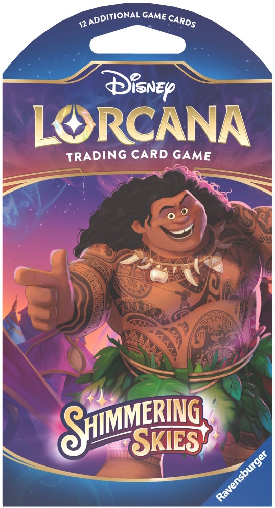 Disney Lorcana - Shimmering Skies: Sleeved Boosterpack (Bordspellen), Ravensburger