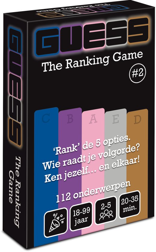 Guess the Ranking Game Nr. 2 (Bordspellen), Puzzles & Games