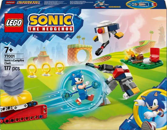 Boxart van Sonic' s Krachtmeting bij het Kampvuur (Sonic the Hedgehog) (77001) (SonicTheHedgehog), Sonic the Hedgehog