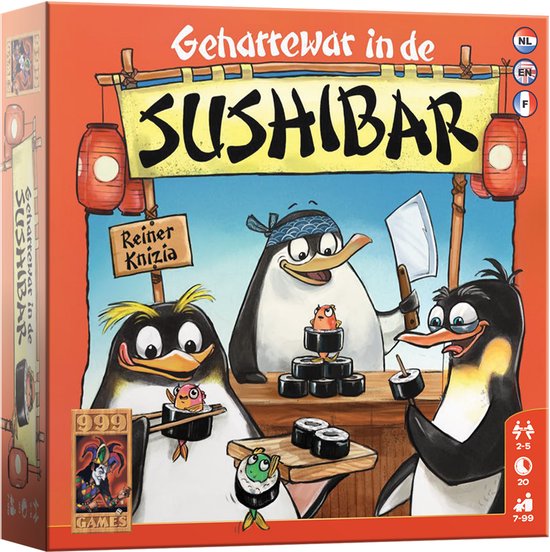 Geharrewar in de Sushibar (2025) (Bordspellen), 999 Games