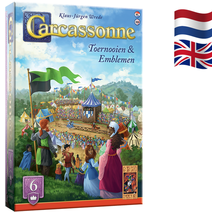 Carcassonne Uitbreiding 6: Toernooien & Emblemen (2025) (Bordspellen), 999 Games