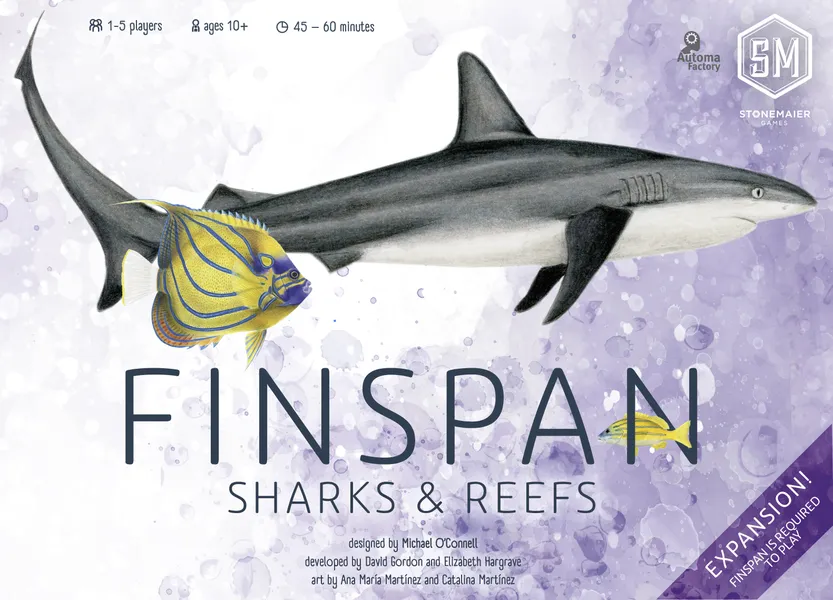 Finspan Uitbreiding: Sharks & Reefs (Bordspellen), Stonemaier Games Finspan Uitbreiding: Sharks & Reefs (Bordspellen), Stonemaier Games