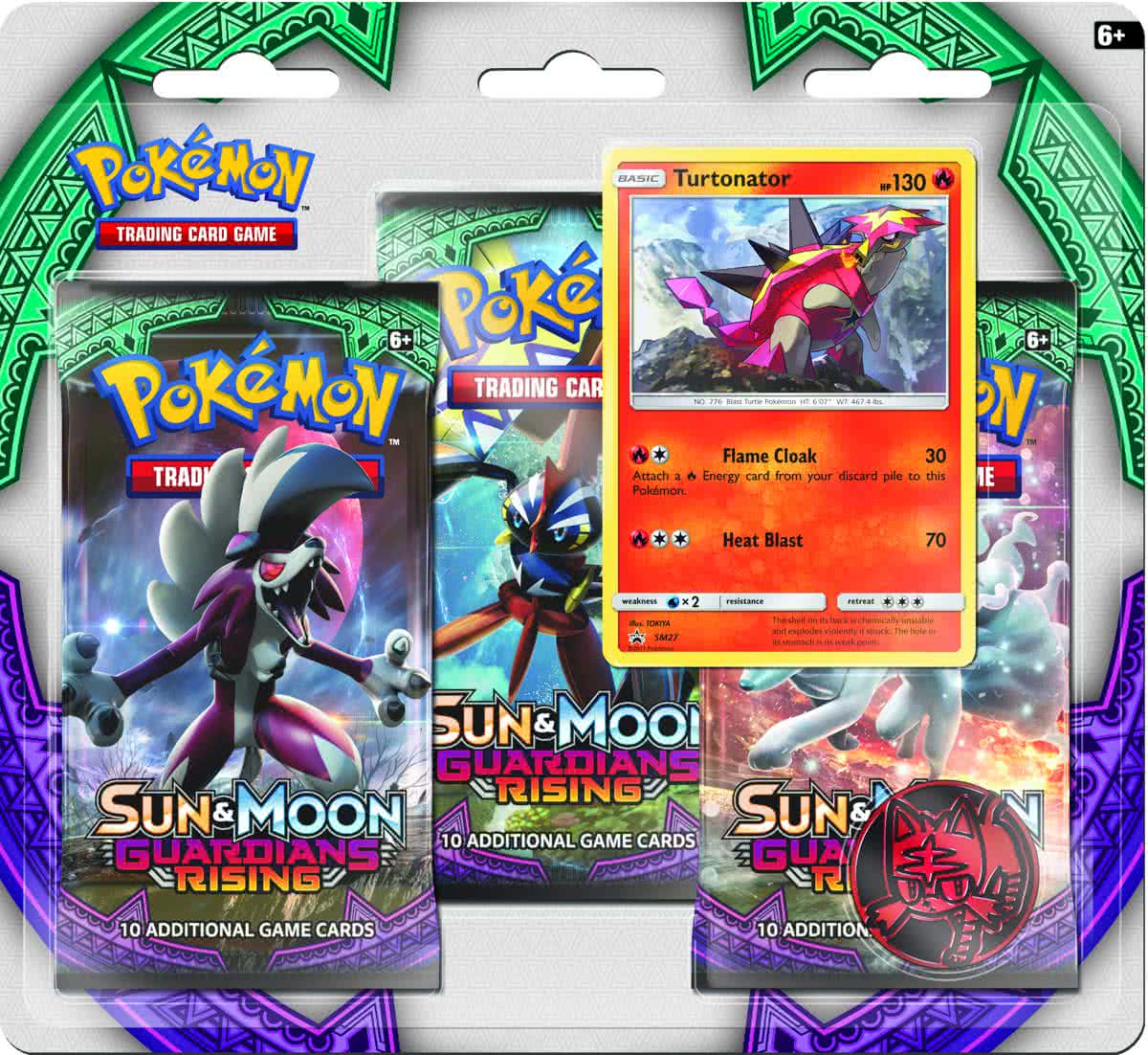 Pokemon Sun & Moon Guardians Rising Blister Pack: Vikavolt of Turtonator (5-Delig) (Pokemon), The Pokemon Company
