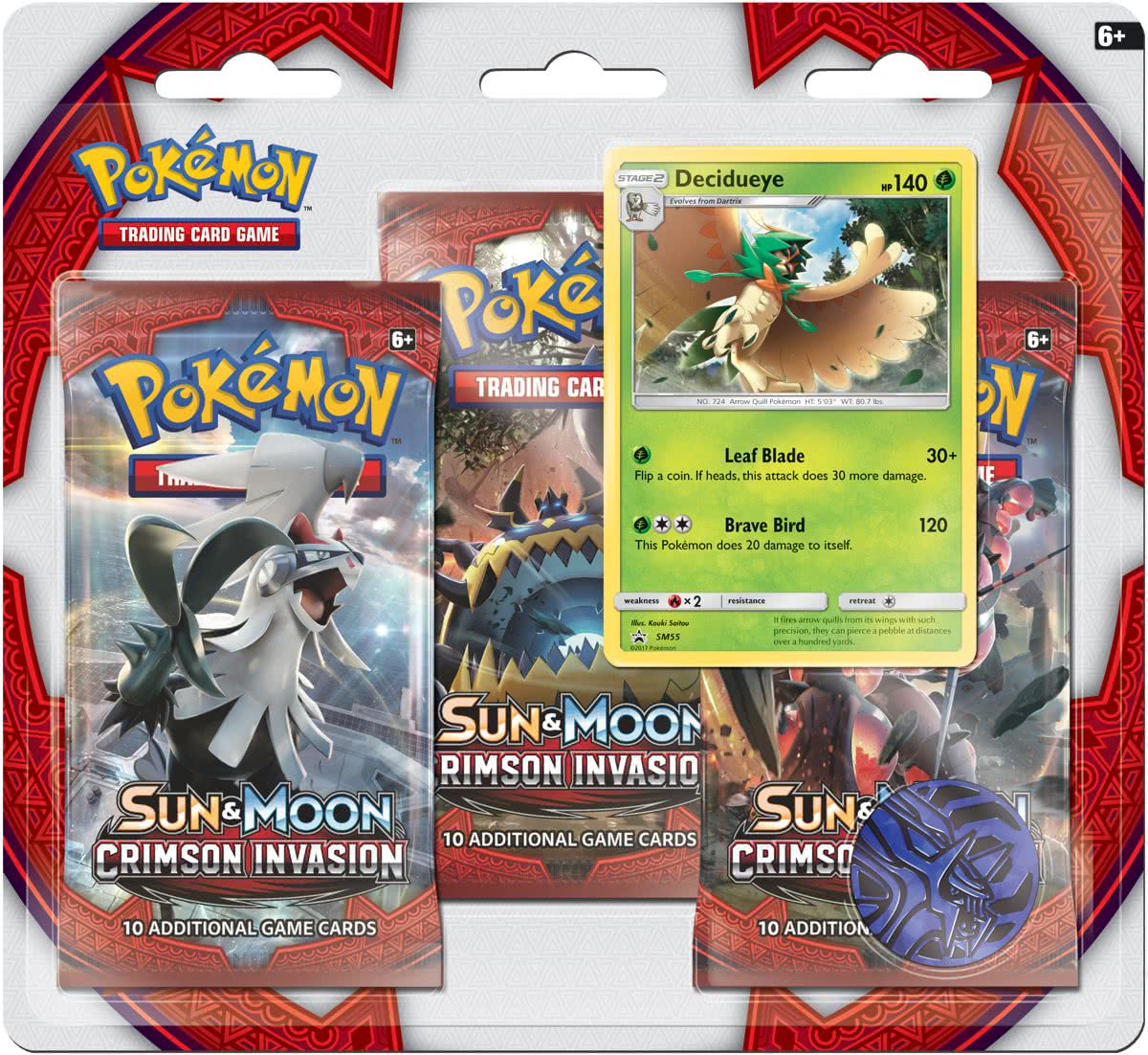 Pokemon Sun & Moon Crimson Invasion Blister Pack: Decidueye of Lucario (5-Delig) (Pokemon), The Pokemon Company